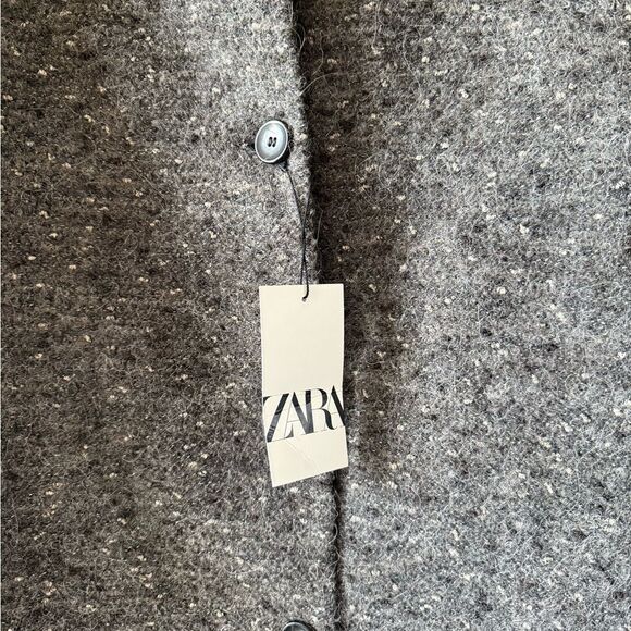ZARA MANTECO WOOL BLEND BOUCLE COAT ZW COLLECTION Size M - Picture 5 of 12